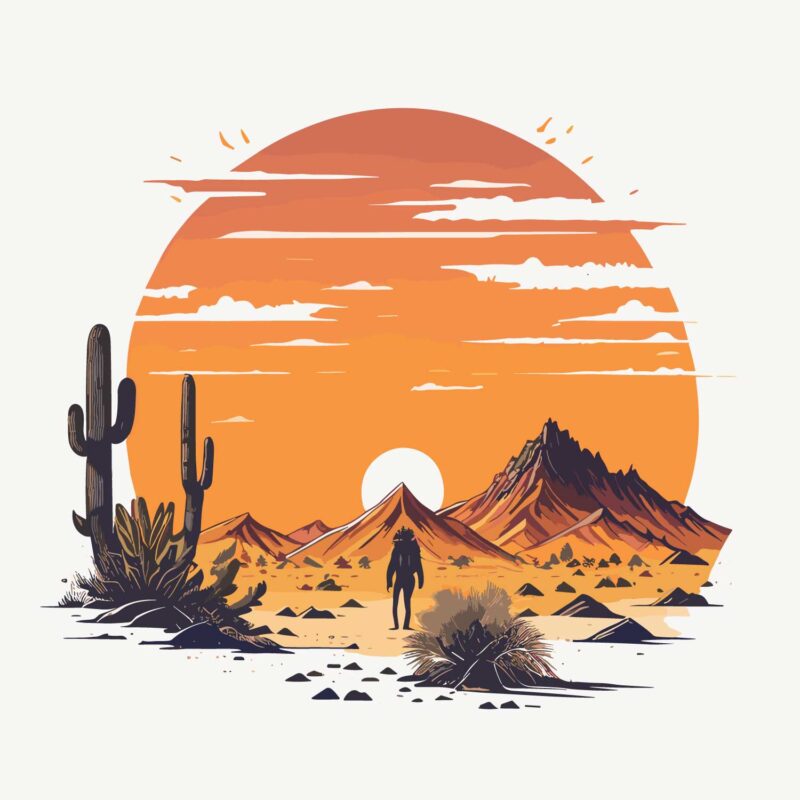 A vintage desert sun