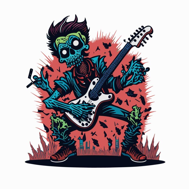 Zombie Playing Guitaris