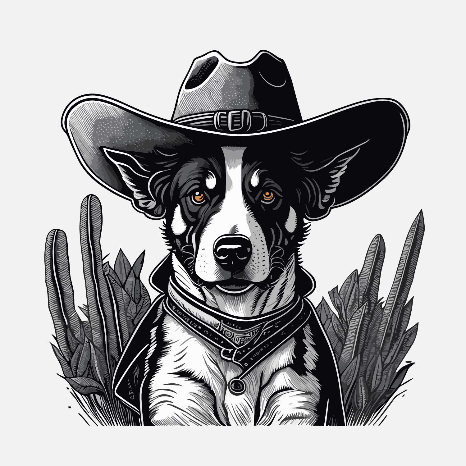 Cowboy Dog - Buy t-shirt designs