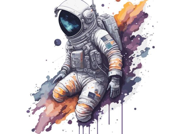 Astronout in space t shirt vector