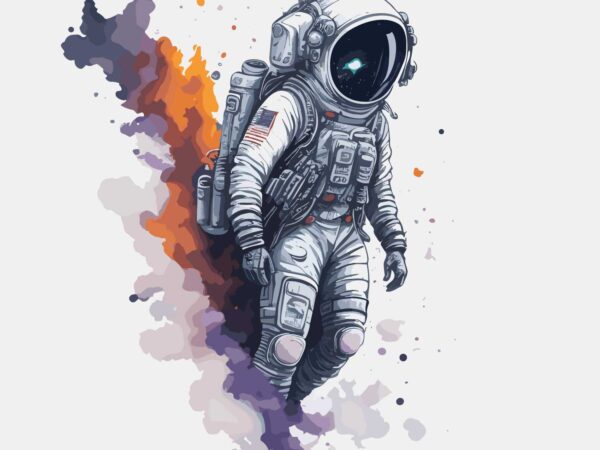 Astronout in space t shirt vector