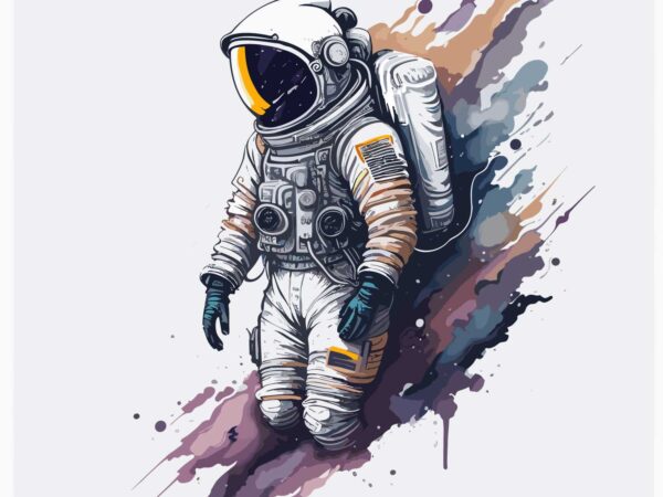 Astronout in space t shirt vector