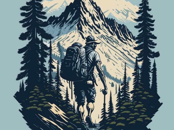 Adventure mountain t shirt vector