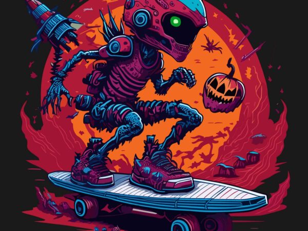 Alien on skateboarding t shirt vector