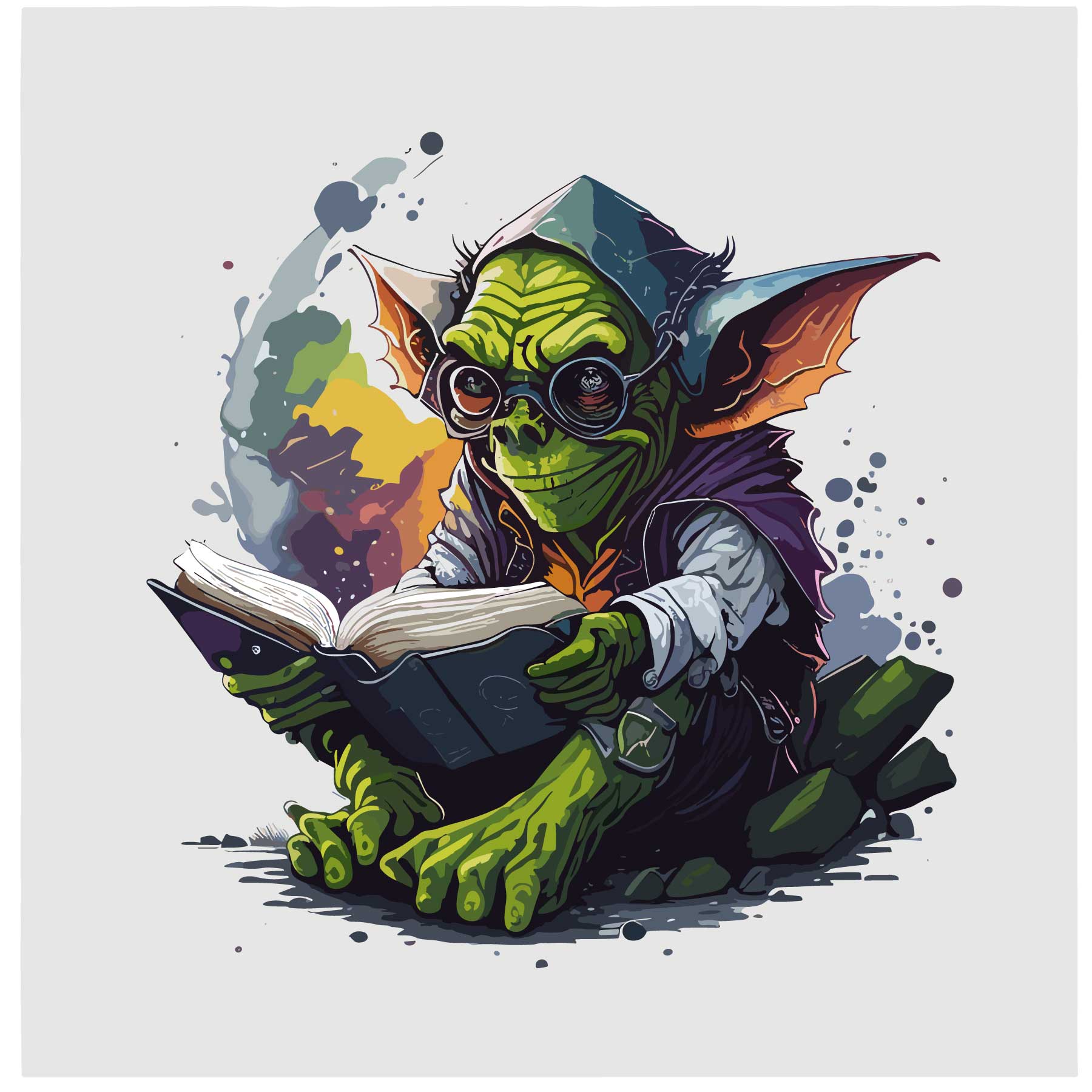 Goblin reading a book - Buy t-shirt designs