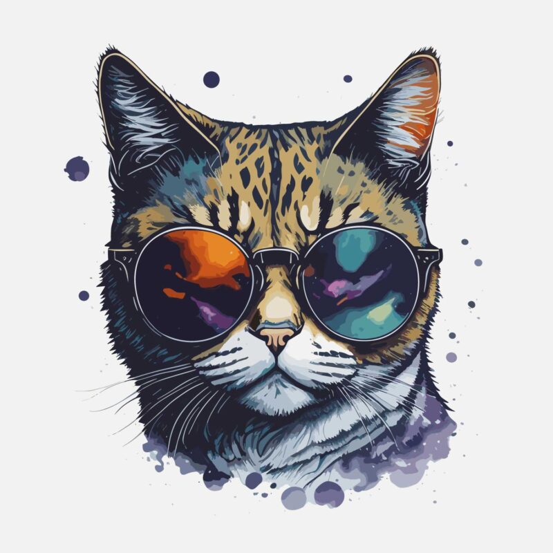 Cat Wearing Sunglass