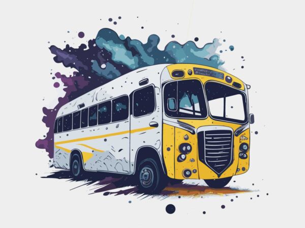 School bus t shirt template vector