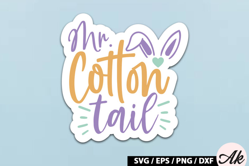 Mr. cotton tail SVG Stickers