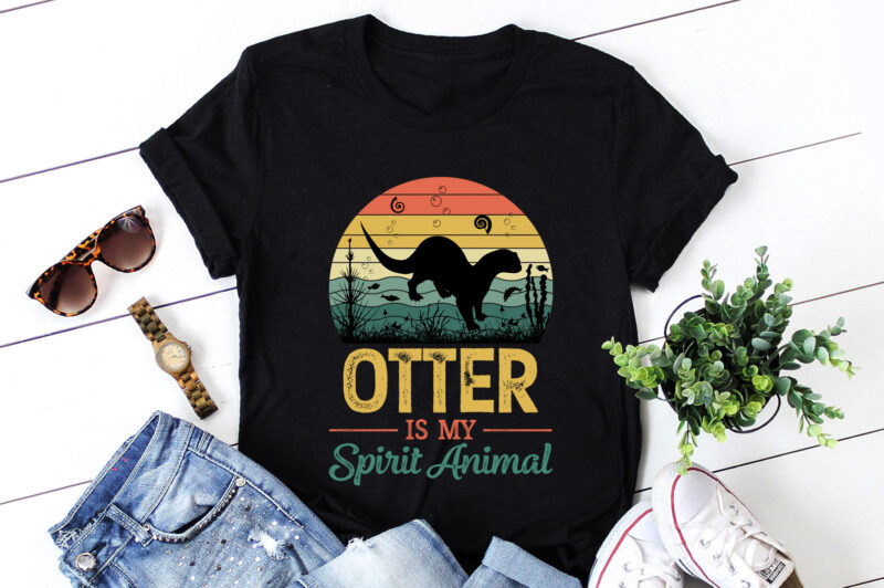 Otter Is My Spirit Animal T-Shirt Design