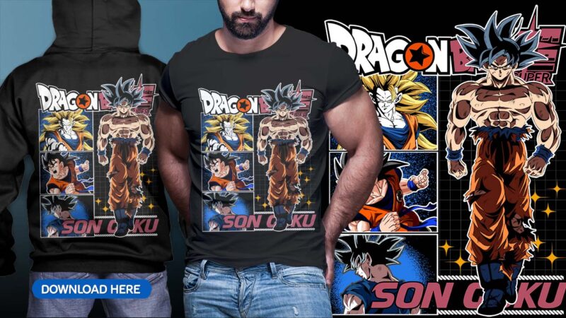 ANIME DRAGON BALL TSHIRT DESIGN BUNDLE [PART#09]