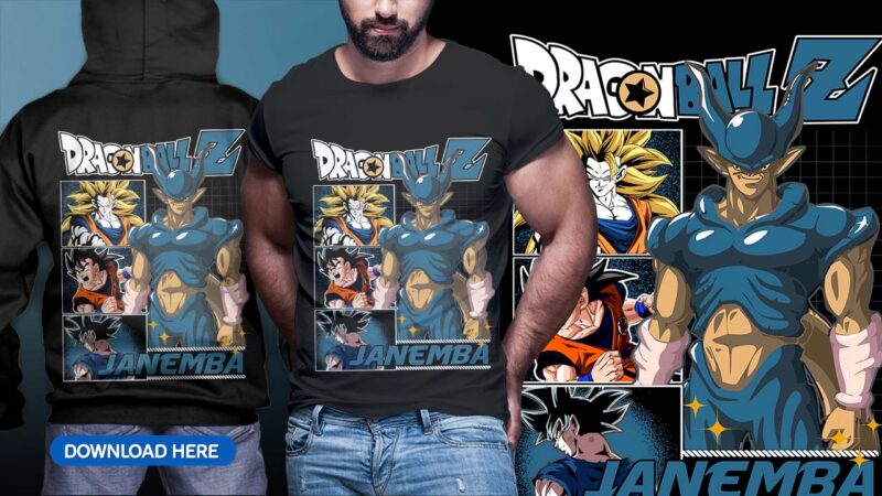 ANIME DRAGON BALL TSHIRT DESIGN BUNDLE [PART#09]