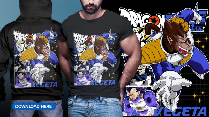 ANIME DRAGON BALL TSHIRT DESIGN BUNDLE [PART#09]