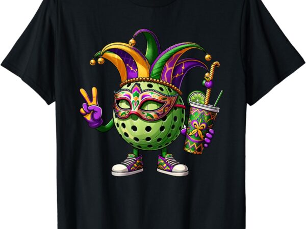 Pickleball player kids mens womens mardi gras pickleball t-shirt