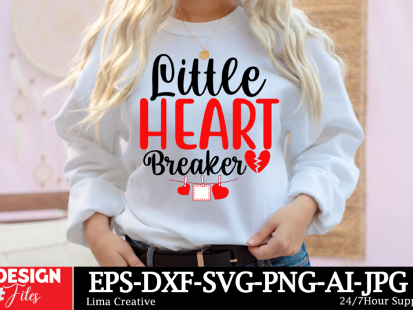 Little heart breaker t-shirt design