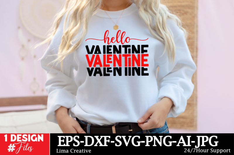 Hello Valentine T-shirt DEsign