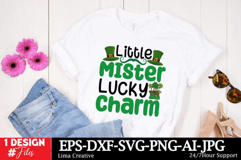 Little MIster Lucky Charm T-shirt Design ,Lucky and Blessed SVG, Lucky SVG, St. Patrick’s Day SVG, Irish svg, St Patrick’s Day Quotes, Clove