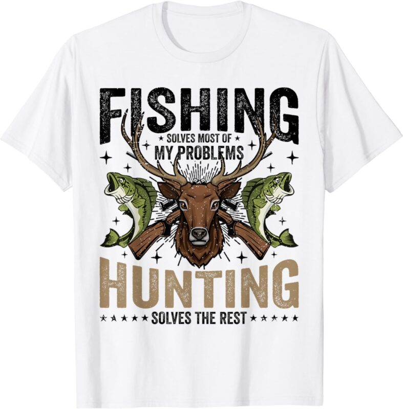 Retro Fishing And Hunting Gifts Humor Hunter Cool Funny T-Shirt - Buy  t-shirt designs