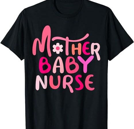 Retro groovy mother baby nurse squad happy valentines day t-shirt