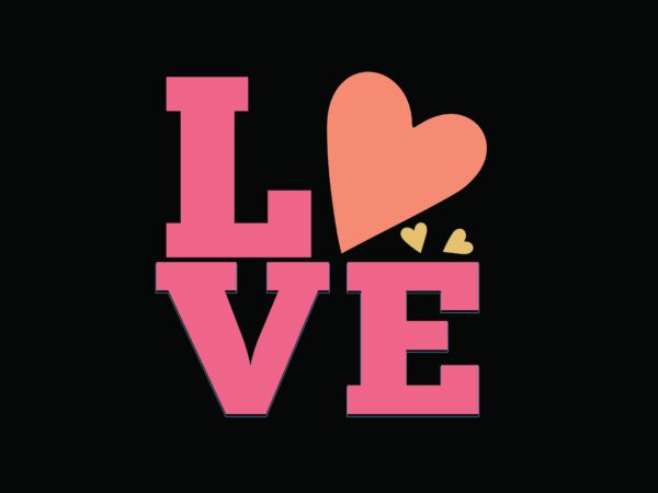 Love t shirt vector graphic