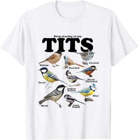 Stop Staring At My Tits Funny T-Shirt