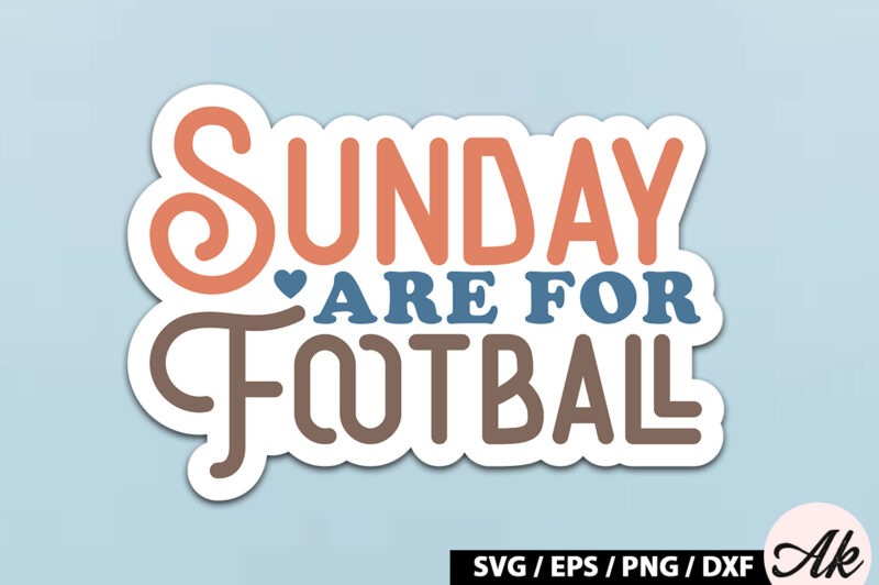 Retro Football Stickers SVG Bundle