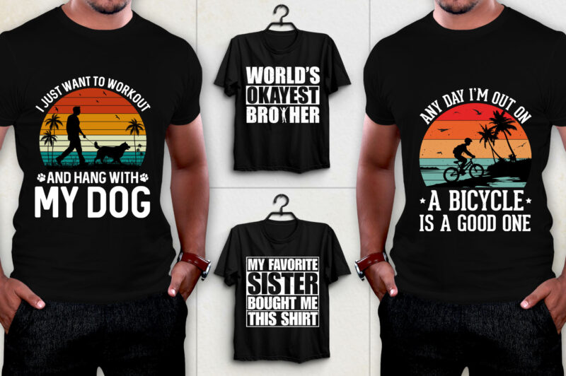 Sunset Vintage T-Shirt Design PNG EPS