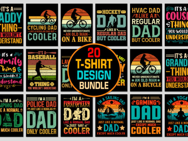 Trendy t-shirt design bundle