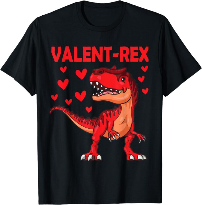 Valentine Day Dinosaur TREX T Rex Boy Kids Girl Toddler Cute T-Shirt