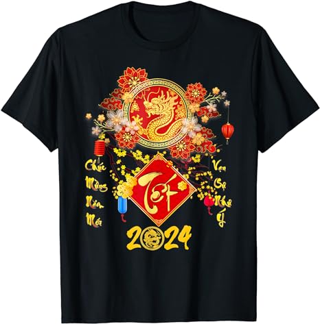 Vietnamese Lunar New Year 2024 Tet Viet Chuc Mung Nam Moi T-Shirt