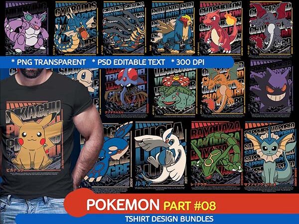 Pokemon anime tshirt design bundle [part#08]