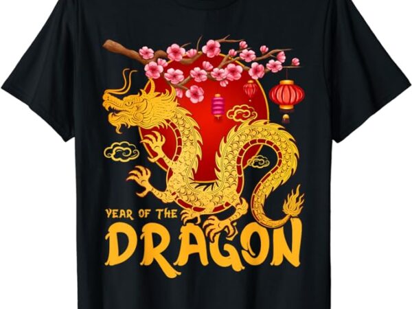 Zodiac year of the dragon lunar happy chinese new year 2024 t-shirt