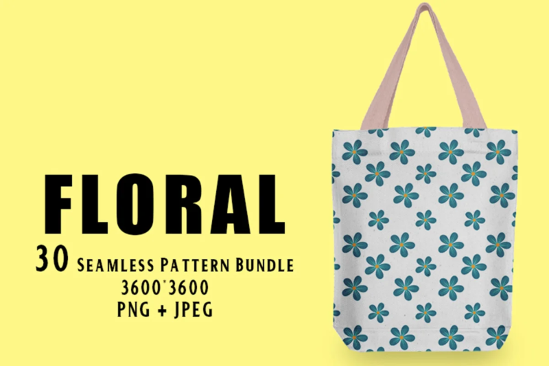 Floral Seamless Pattern 30 in 1 Bundle