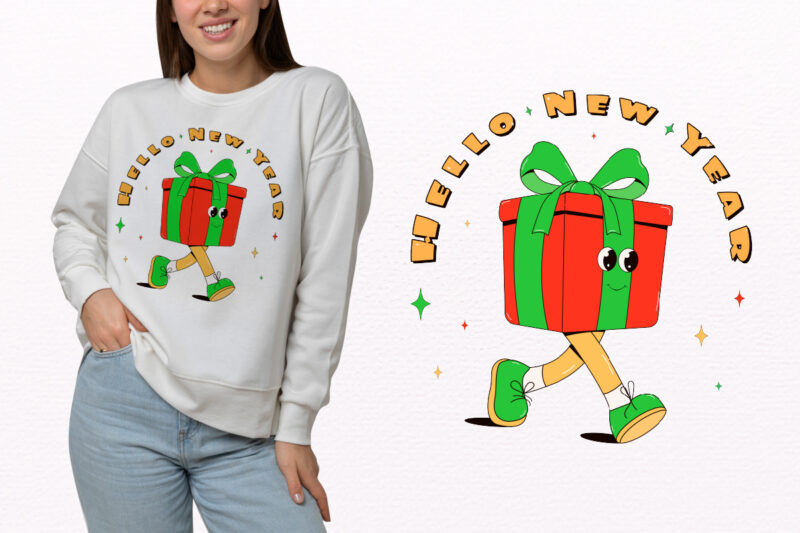 Y2k,Retro Christmas Mascot Sublimation