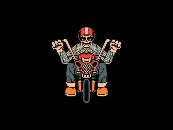 Small biker t shirt template vector
