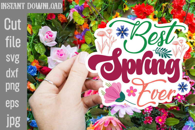 Retro Spring SVG Sticker Bundle,Spring DIGITAL STICKERS for digital,Spring SVG Bundle, Spring Shirt Svg for Cricut, Flower Market Svg, Hello