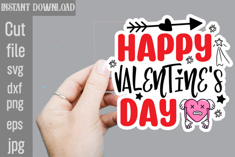 Cute Valentin’s Day Sticker SVG Bundle,Valentine png printable sticker,Valentine png printable stickers, kawaii png, valentine’s day png, pr