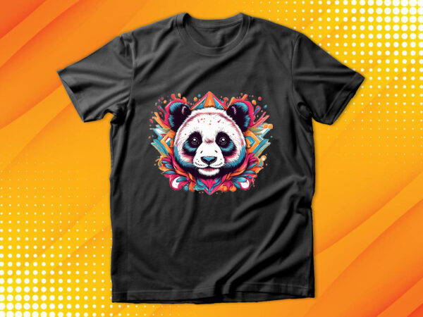 Cute panda t shirt vector file