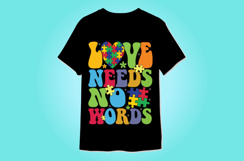 Autism Awareness Retro t-shirt designs bundle