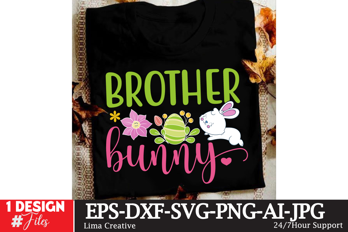 Brother Bunny SVG Cut File ,Happy easter SVG PNG, Easter Bunny Svg ...