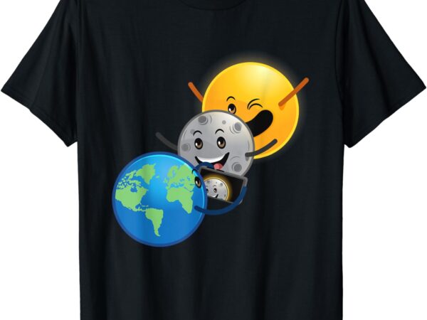 2024 total solar eclipse earth moon sun photobomb lover gag t-shirt