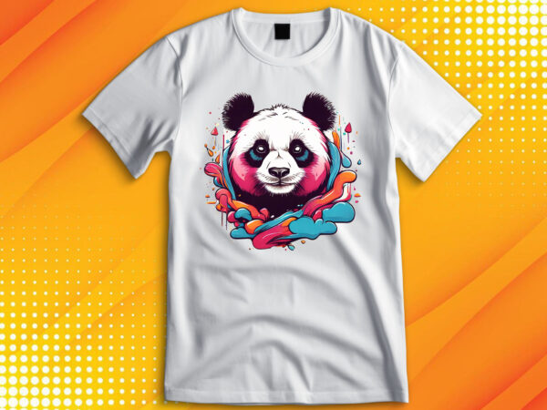 Cute panda t shirt vector file