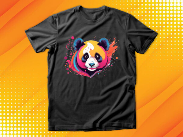 Cute panda t shirt vector file