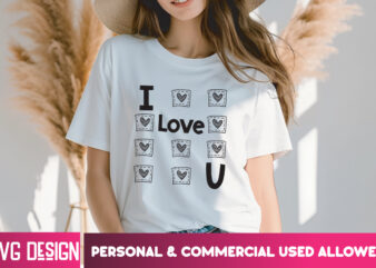 I Love U T-Shirt Design, I Love U Valentine’s Day t-Shirt Design, Valentine Quotes, Happy Valentine’s Day SVG,Valentine’s Day SVG Design,Val