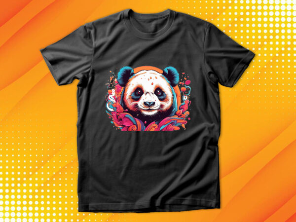 Cute panda t shirt vector file