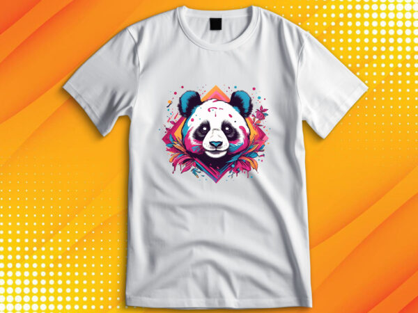 Cute panda t shirt vector file