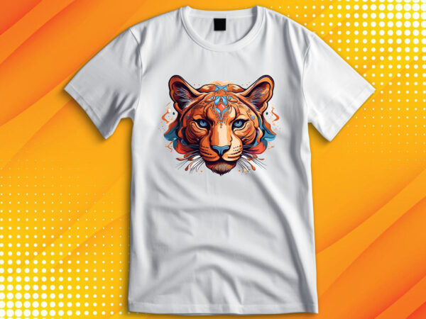 Panther head t shirt illustration