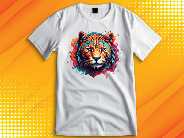 Panther head t shirt illustration