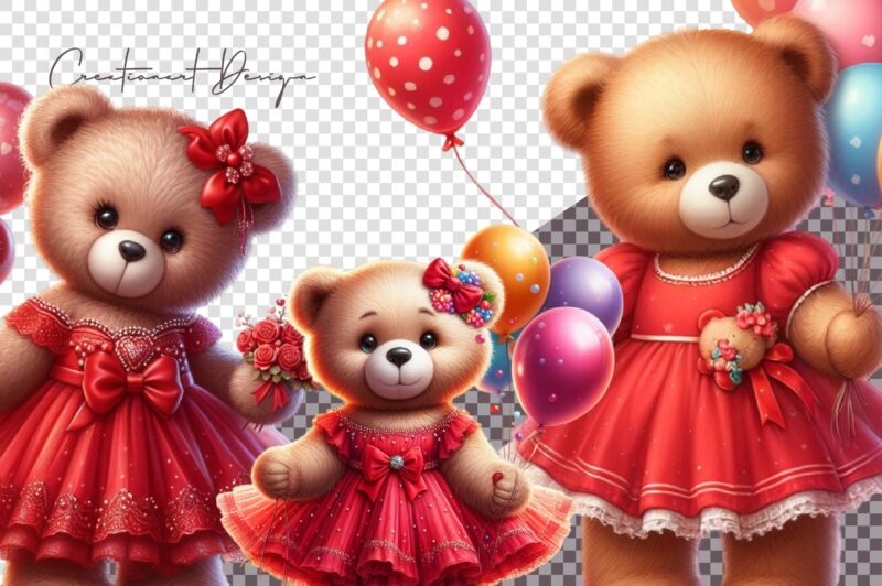 Valentines Day Teddy Bear Png Clipart