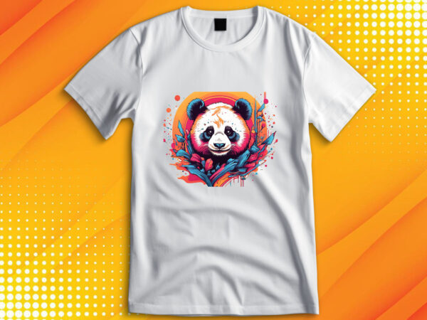 Cute panda t shirt vector file