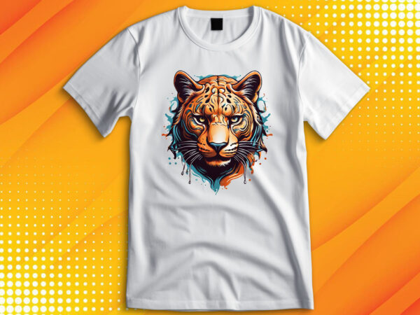 Panther head t shirt illustration